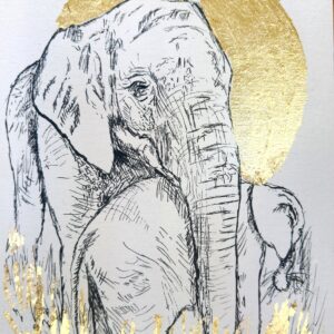 Elephant hug